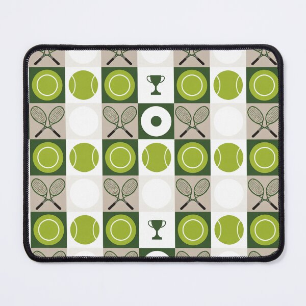 Item preview, Classic Tennis Checkerboard Seamless Pattern – Green & Beige Rackets & Trophies designed and sold by Midnight Veil Designs.