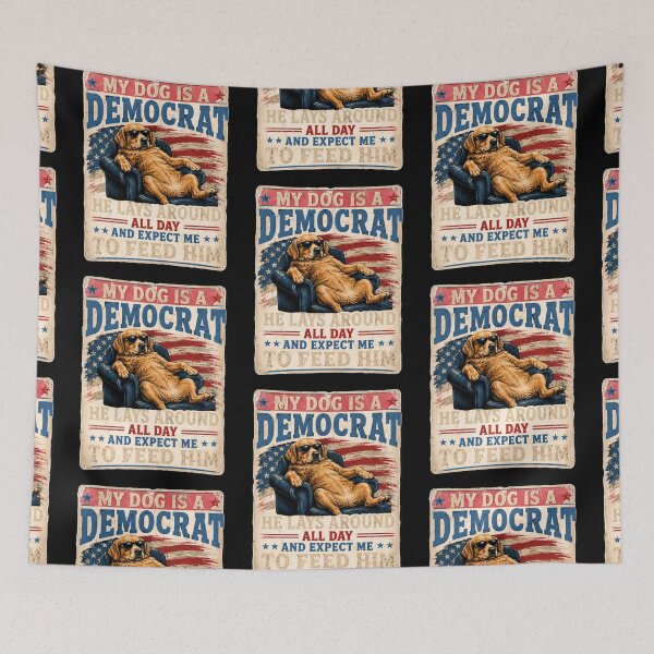 Item preview, My Dog is a Democrat, Free Housing Humor T-Shir designed and sold by DreamersDNArt.