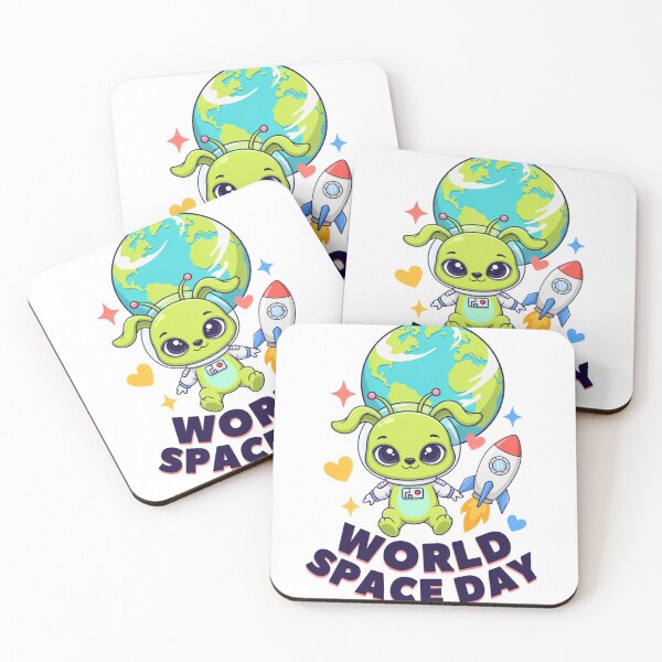 Item preview, World Space Day Cute Alien Puppy Astronaut Kawaii Space T-Shirt v4 designed and sold by DarylWelsh2024.