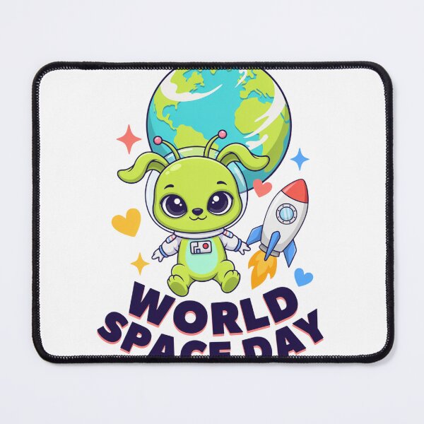 Item preview, World Space Day Cute Alien Puppy Astronaut Kawaii Space T-Shirt v4 designed and sold by DarylWelsh2024.