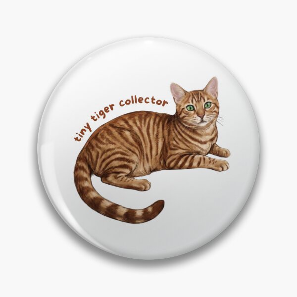 Item preview, Tiny Tiger Collector Sticker | Orange Tabby Cat Vinyl Decal | Ginger Cat Lover Gift | Cute Striped Cat Laptop, Water Bottle & Journal Sticker designed and sold by Safiacreatess.
