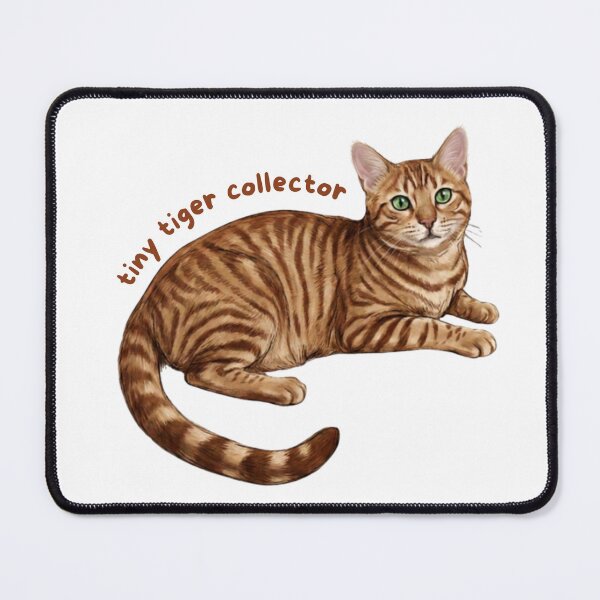 Item preview, Tiny Tiger Collector Sticker | Orange Tabby Cat Vinyl Decal | Ginger Cat Lover Gift | Cute Striped Cat Laptop, Water Bottle & Journal Sticker designed and sold by Safiacreatess.