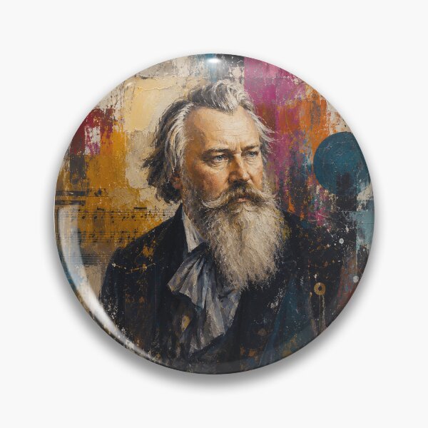 Item preview, German composer and pianist Johannes Brahms painting. designed and sold by GalleryKauffeld.