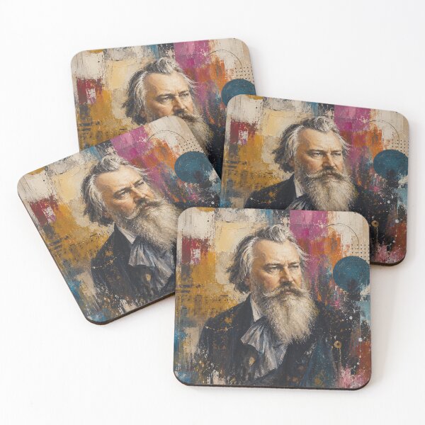 Item preview, German composer and pianist Johannes Brahms painting. designed and sold by GalleryKauffeld.