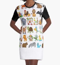 #animal, #beast, #brute, #animals, #beasts, #brutes, #alligator,  #ant,  #bear,  #bee,  #bird,  #camel,  #cat,  #cheetah,  #chicken Graphic T-Shirt Dress