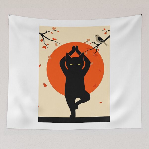 Item preview, cat yoga designed and sold by PurrfectHome.