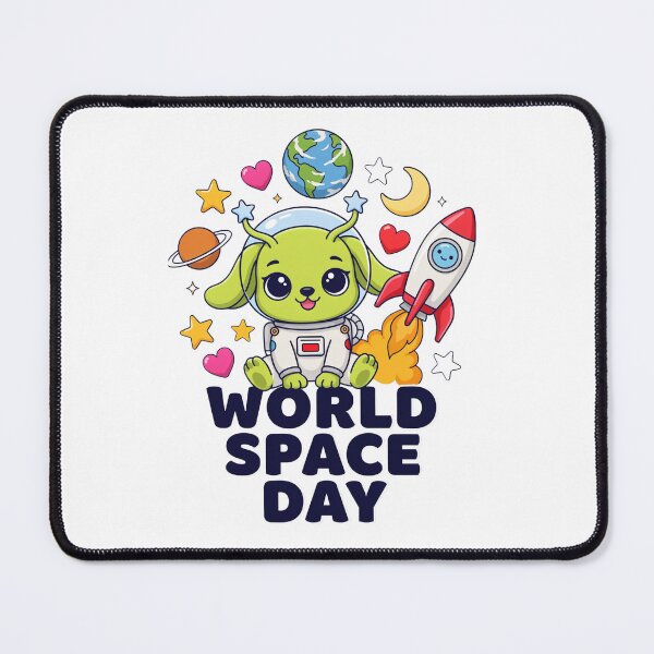 Item preview, World Space Day Cute Alien Puppy Astronaut Kawaii Space T-Shirt v5 designed and sold by DarylWelsh2024.