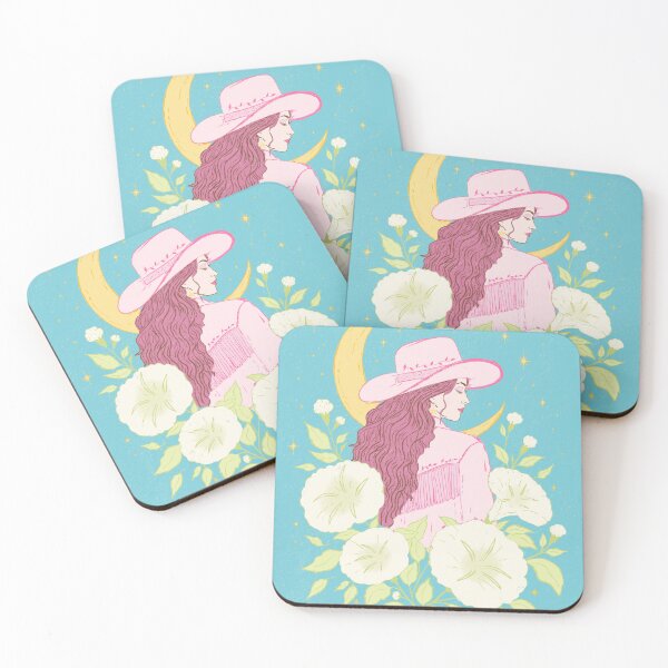 Item preview, Western Boho Cowgirl-Moonlit Floral  designed and sold by AliciaErwinIllustration.