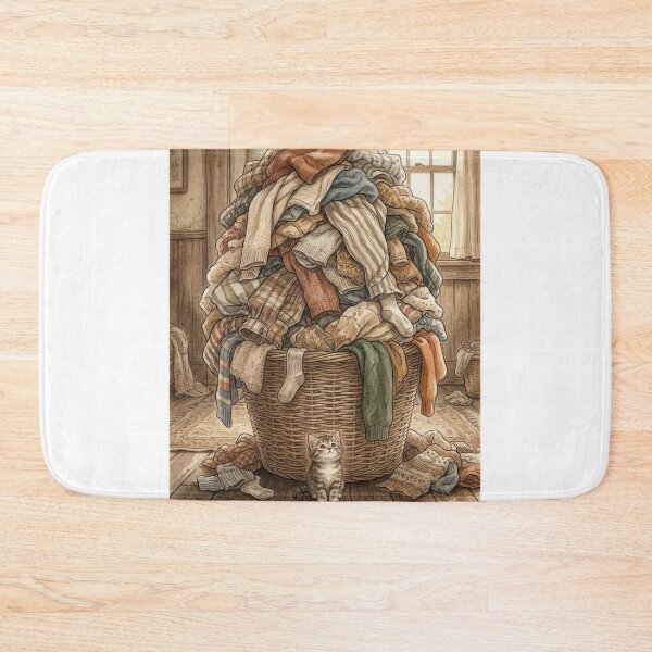Item preview, Tiny Kitten Playing on Giant Vintage Glasses Miniature Illustration designed and sold by DuckOddity.