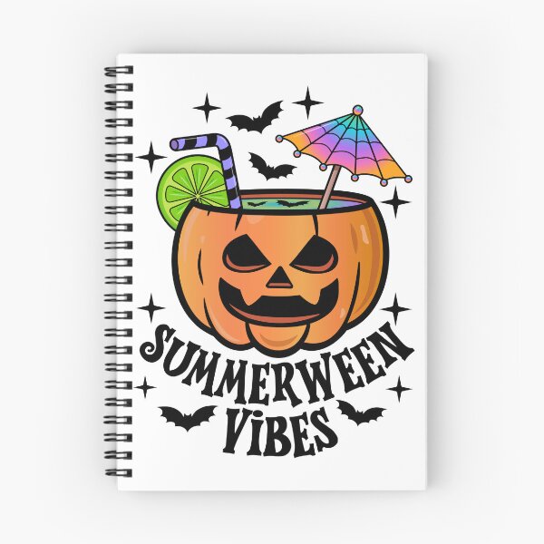 Item preview, Summerween Vibes Jack O'Lantern Cocktail with Bats designed and sold by GlitterArtySVG.