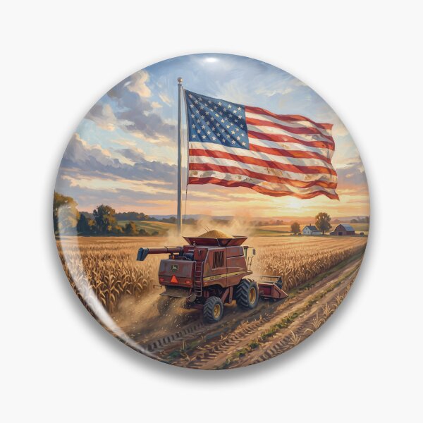 Item preview, American Flag Corn Field Farm Harvest designed and sold by Home Decor Art.