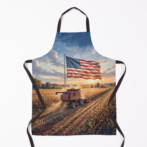 Item preview, American Flag Corn Field Farm Harvest designed and sold by Home Decor Art.