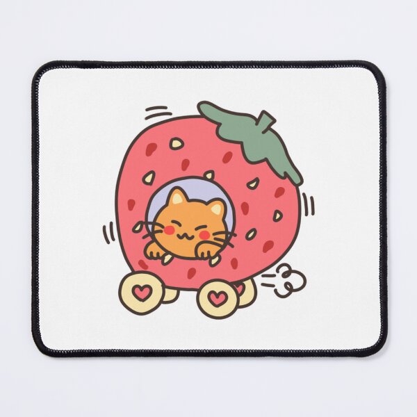 Item preview, Strawberry On The Run Cute Cat Driving Fruit Car designed and sold by Pudgeproject.