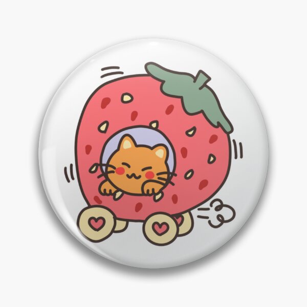 Item preview, Strawberry On The Run Cute Cat Driving Fruit Car designed and sold by Pudgeproject.