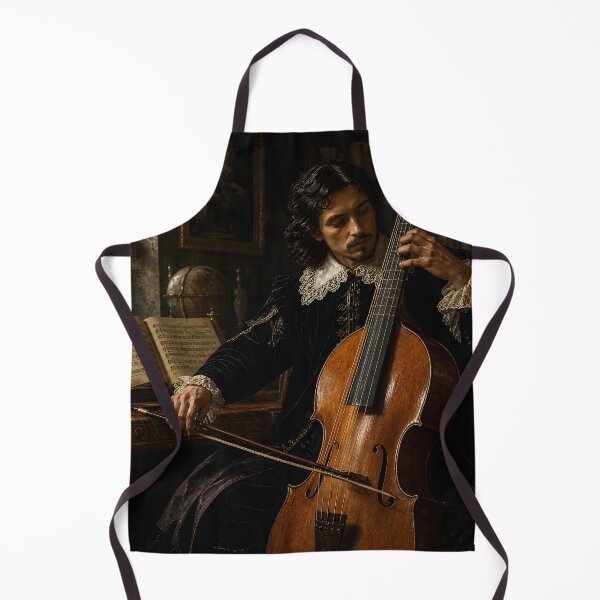 Item preview, Baroque Echoes: The Vintage Oil Painting Art of a Viol Master designed and sold by DoReMiStudio.