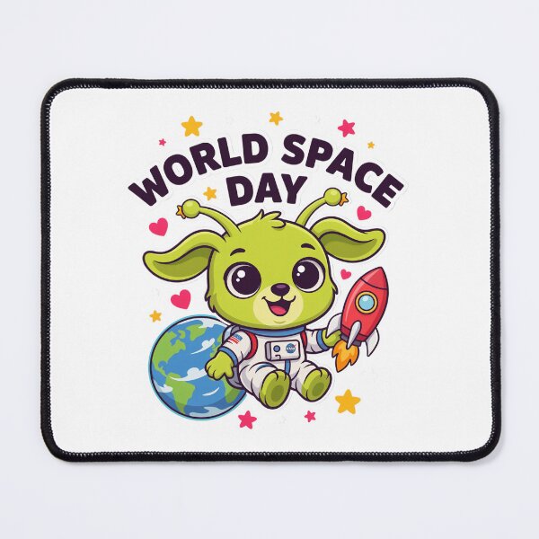 Item preview, World Space Day Cute Alien Puppy Astronaut Kawaii Space T-Shirt v6 designed and sold by DarylWelsh2024.