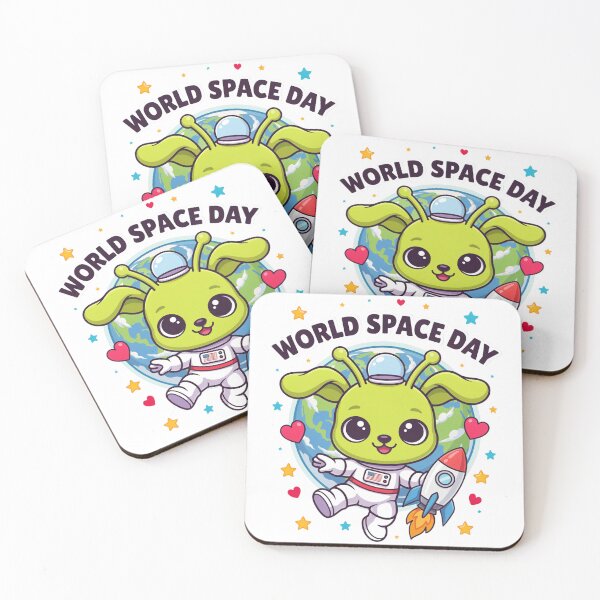 Item preview, World Space Day Cute Alien Puppy Astronaut Kawaii Space T-Shirt v7 designed and sold by DarylWelsh2024.