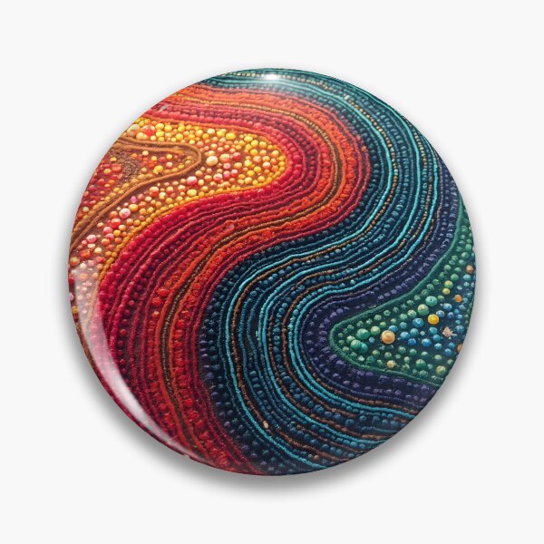 Item preview, Aboriginal Inspired Dot Art - With Flows of Lava and Water designed and sold by GrinGalore.