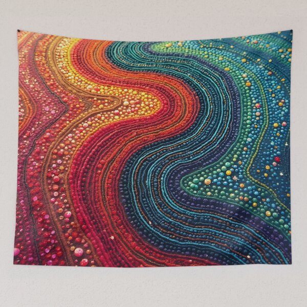 Item preview, Aboriginal Inspired Dot Art - With Flows of Lava and Water designed and sold by GrinGalore.