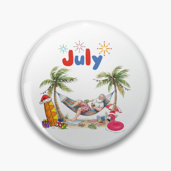 Item preview, Christmas in July Santa Claus Relaxing on Tropical Beach designed and sold by VibranPalette.