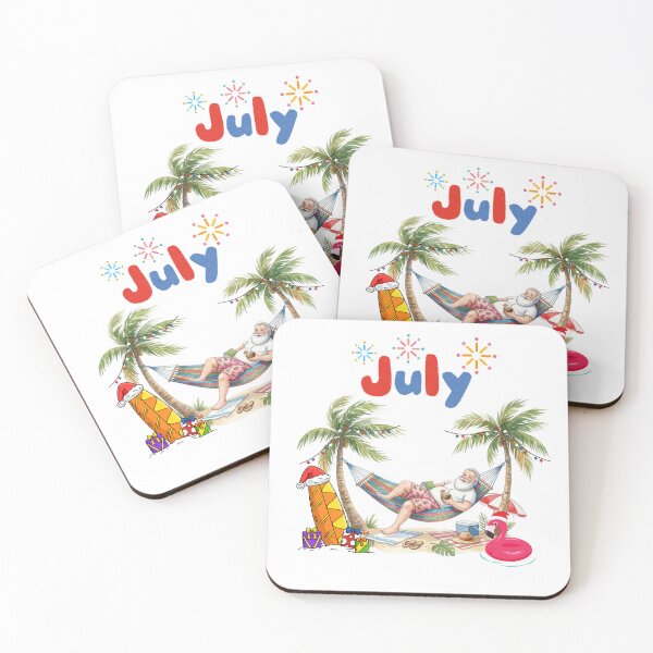 Item preview, Christmas in July Santa Claus Relaxing on Tropical Beach designed and sold by VibranPalette.