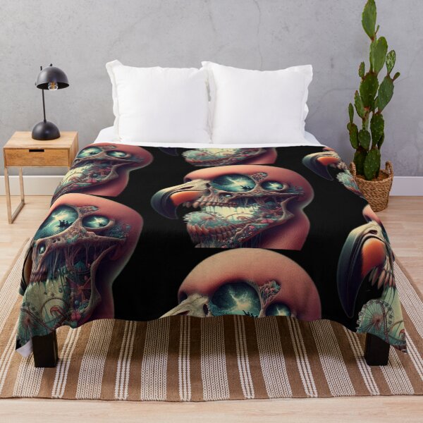 Item preview, Stormy Fairground – Gothic Flamingo Skull Carnival designed and sold by LujziWorld.