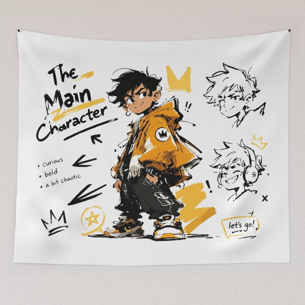 Item preview, The Main Character Anime Style Cool Art designed and sold by RamyGallery.