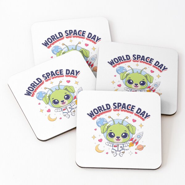 Item preview, World Space Day Cute Alien Puppy Astronaut Kawaii Space T-Shirt v8 designed and sold by DarylWelsh2024.