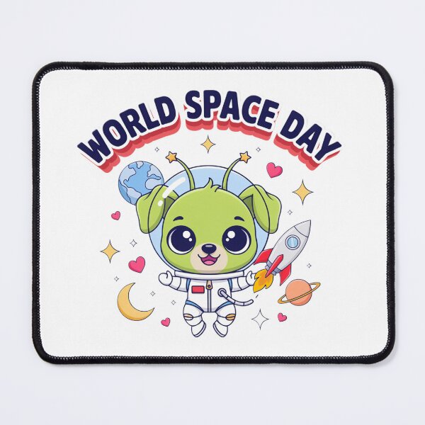 Item preview, World Space Day Cute Alien Puppy Astronaut Kawaii Space T-Shirt v8 designed and sold by DarylWelsh2024.