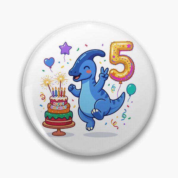 Item preview, 5th blue Parasaur birthday dino lover designed and sold by Tronstell.