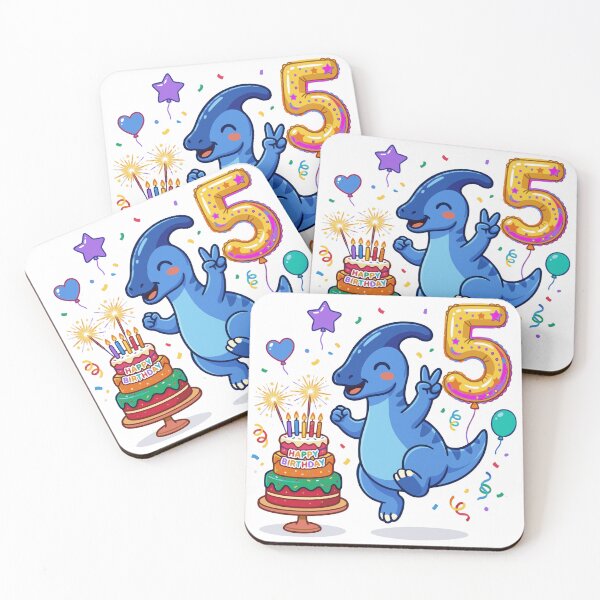 Item preview, 5th blue Parasaur birthday dino lover designed and sold by Tronstell.