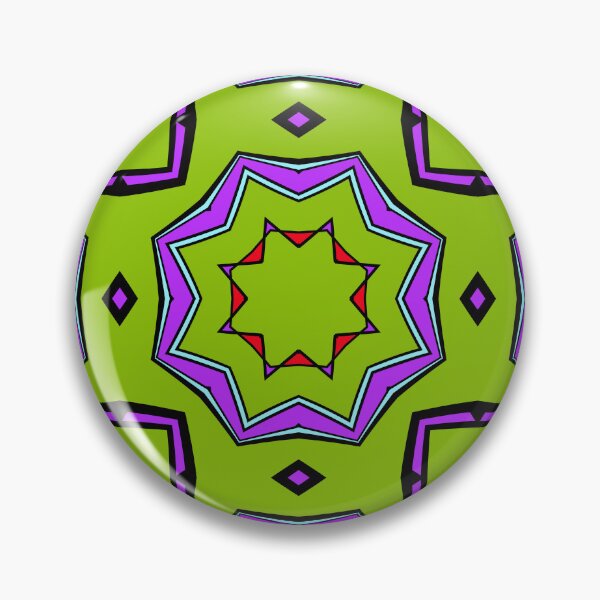 Item preview, Vibrant Green, Purple and Red Geometric Mandala designed and sold by Tinsleybluebell.