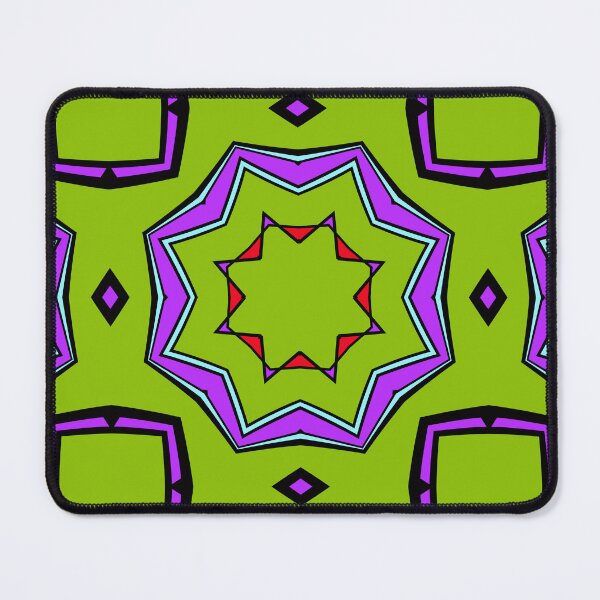 Item preview, Vibrant Green, Purple and Red Geometric Mandala designed and sold by Tinsleybluebell.