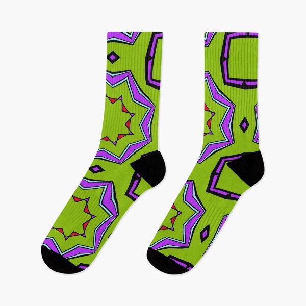 Item preview, Vibrant Green, Purple and Red Geometric Mandala designed and sold by Tinsleybluebell.