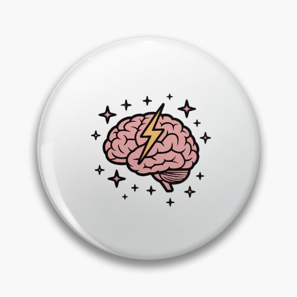 Item preview, Minimalist Brain with Lightning Bolt designed and sold by NiftyWrx.