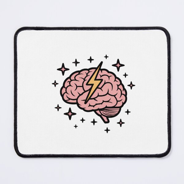 Item preview, Minimalist Brain with Lightning Bolt designed and sold by NiftyWrx.