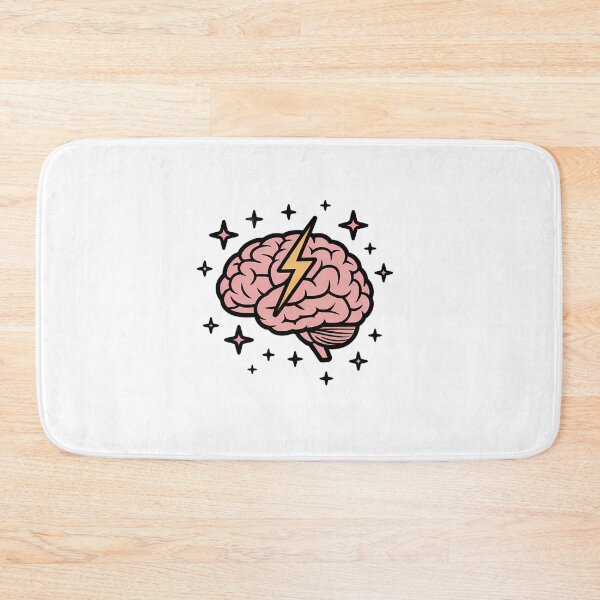 Item preview, Minimalist Brain with Lightning Bolt designed and sold by NiftyWrx.