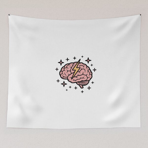 Item preview, Minimalist Brain with Lightning Bolt designed and sold by NiftyWrx.