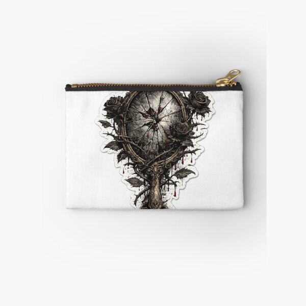 Item preview, Broken Mirror Antlers Roses Dark Gothic Fantasy Design designed and sold by irfanshikh.