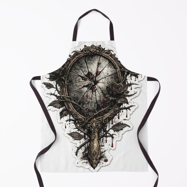 Item preview, Broken Mirror Antlers Roses Dark Gothic Fantasy Design designed and sold by irfanshikh.