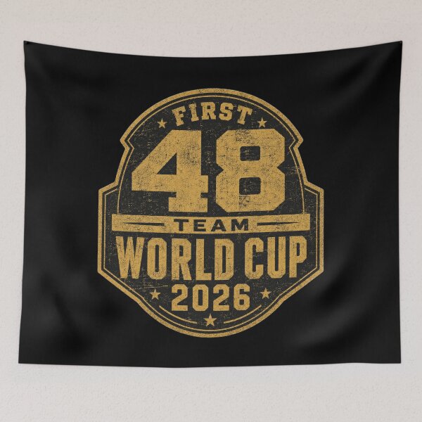 Item preview, First 48 Team World Cup 2026 Vintage Football T-Shirt designed and sold by ArthUpscale.