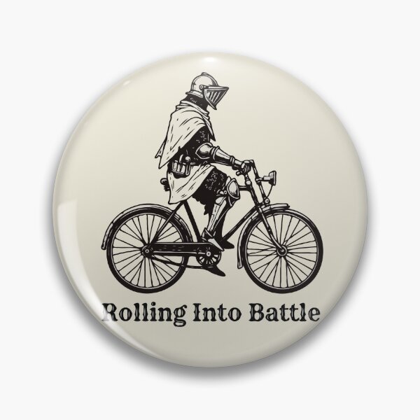 Item preview, Medieval Knight On Bicycle Rolling Into Battle  designed and sold by Gkinoki.