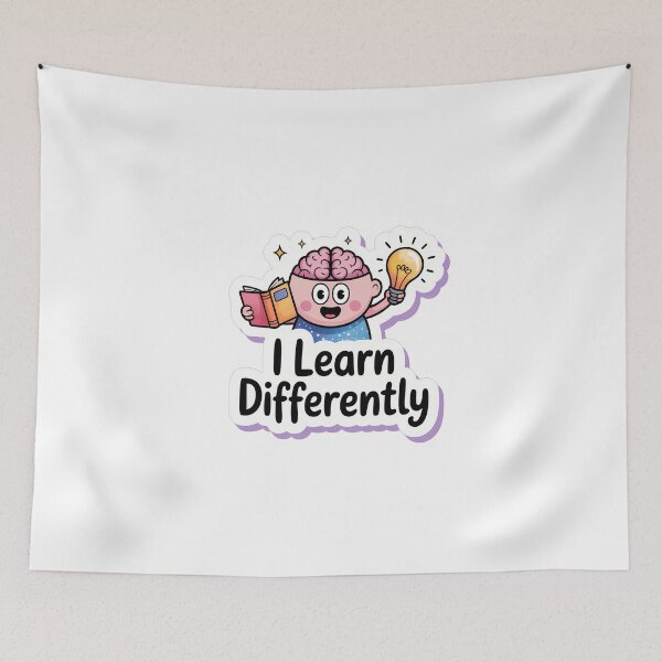 Item preview, I Learn Differently Brain Sparkle Design designed and sold by NiftyWrx.