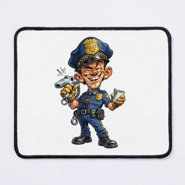 Item preview, Police Officer Cartoon designed and sold by AlexLineArt.