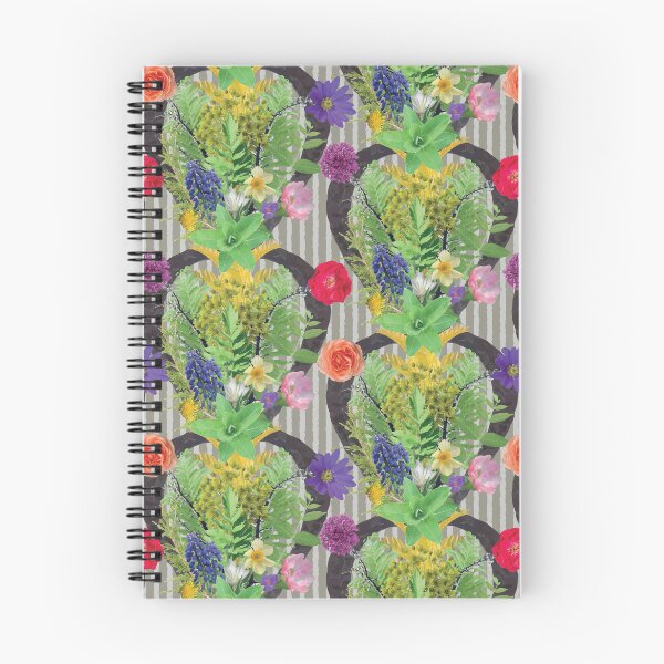 Item preview, Spring Flower & Foliage Arrangement on Tan Stripes designed and sold by Digitalmyth's Designs.