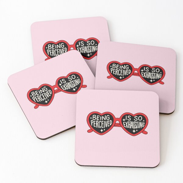 Item preview, Being Perceived Is So Exhausting - Heart Sunglasses Funny Retro Quote designed and sold by ronakris009.