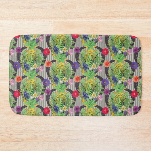 Item preview, Spring Flower & Foliage Arrangement on Tan Stripes designed and sold by Digitalmyth's Designs.