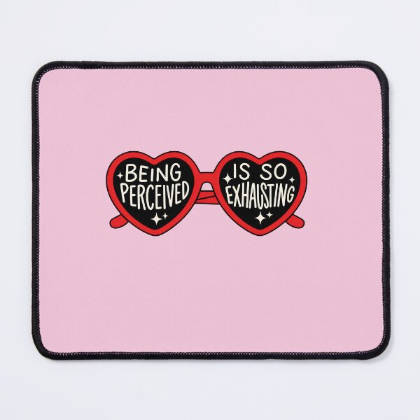Item preview, Being Perceived Is So Exhausting - Heart Sunglasses Funny Retro Quote designed and sold by ronakris009.