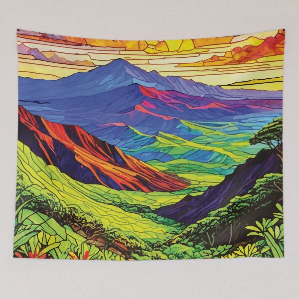 Item preview, Mosaic of the beautiful Haleakalā National Park – Hawaii Volcano Mosaic designed and sold by designmari.
