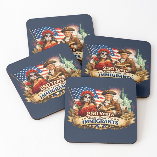 Item preview, 250 Years Made Great By Immigrants | Patriotic Sugar Skull American Heritage Design designed and sold by Magda-Creates.